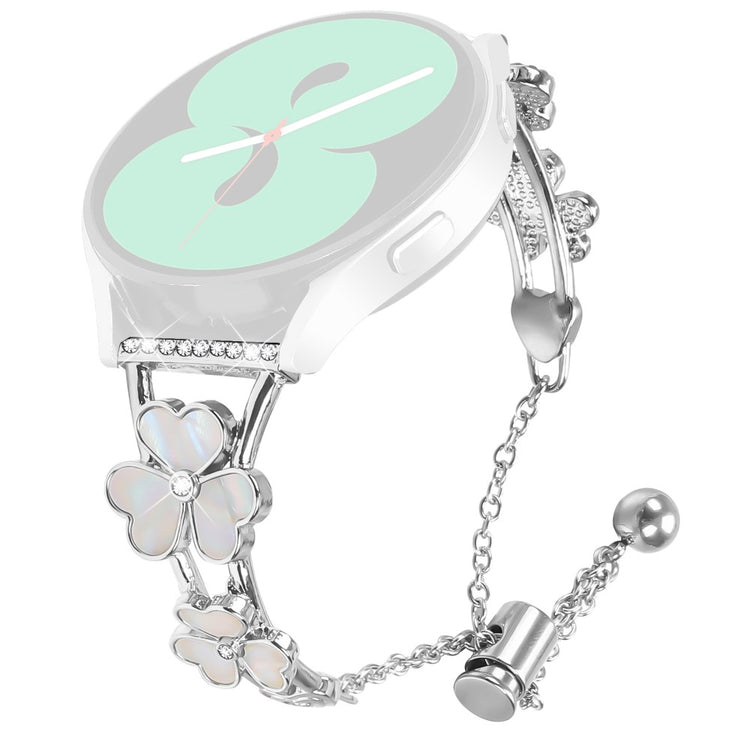 Huami Amazfit GTS 2 Watchband Heart Clover Decor Silver Zinc Alloy Metal Strap#serie_1