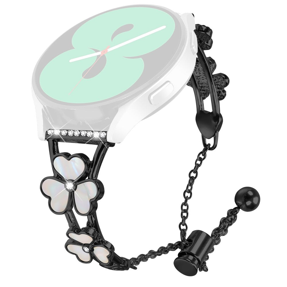 Huami Amazfit GTS 2 Watchband Heart Clover Decor Zinc Alloy Metal Strap - Black#serie_1
