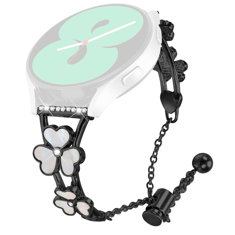 Huami Amazfit GTS 2 Watchband Heart Clover Decor Zinc Alloy Metal Strap - Black#serie_1