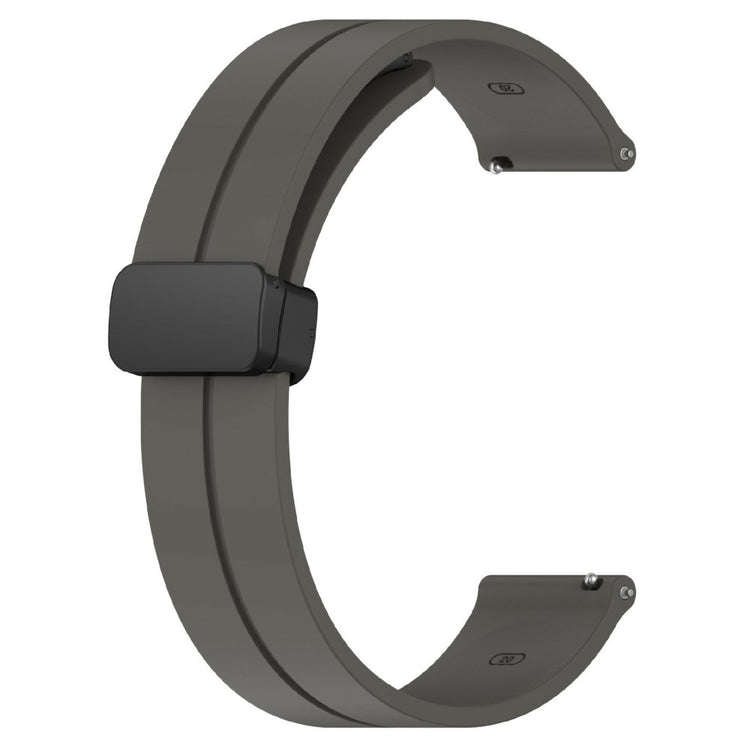 KALEBOL 20mm Magnetic Buckle Strap Samsung Galaxy Watch6 Classic 47mm / 43mm / Huawei Watch GT 3 Pro 43mm Silicone Watch Band - Dark Grey#serie_12