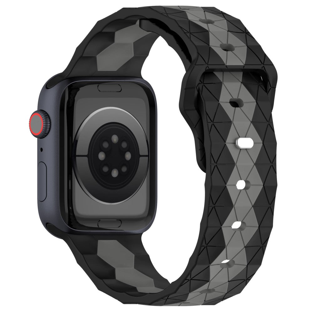 KALEBOL Football Pattern Silicone Strap Apple Watch Series 49mm - 45mm - 44mm - 42mm Watch Band - Black+Grey#serie_1