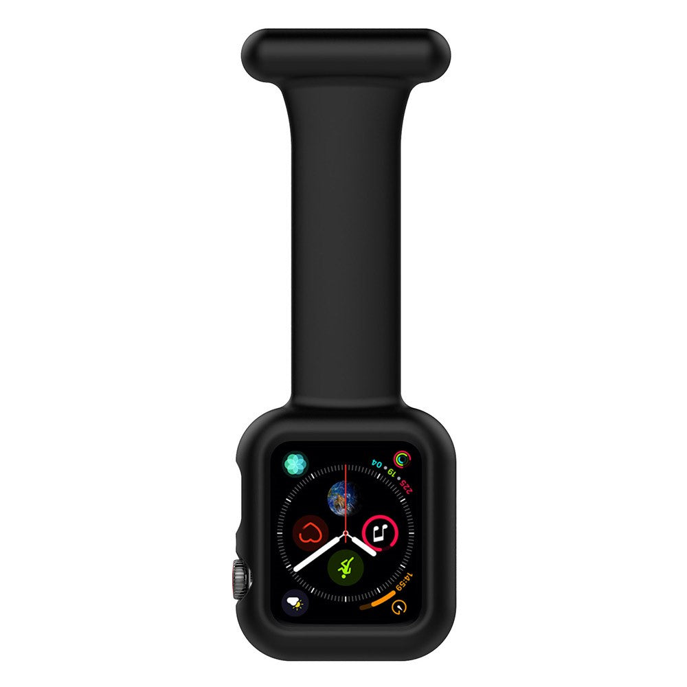 KALEBOL Watch Strap with Brooch Pin Apple Watch Series 41mm - 40mm - 38mm Silicone Watch Band - Black#serie_1