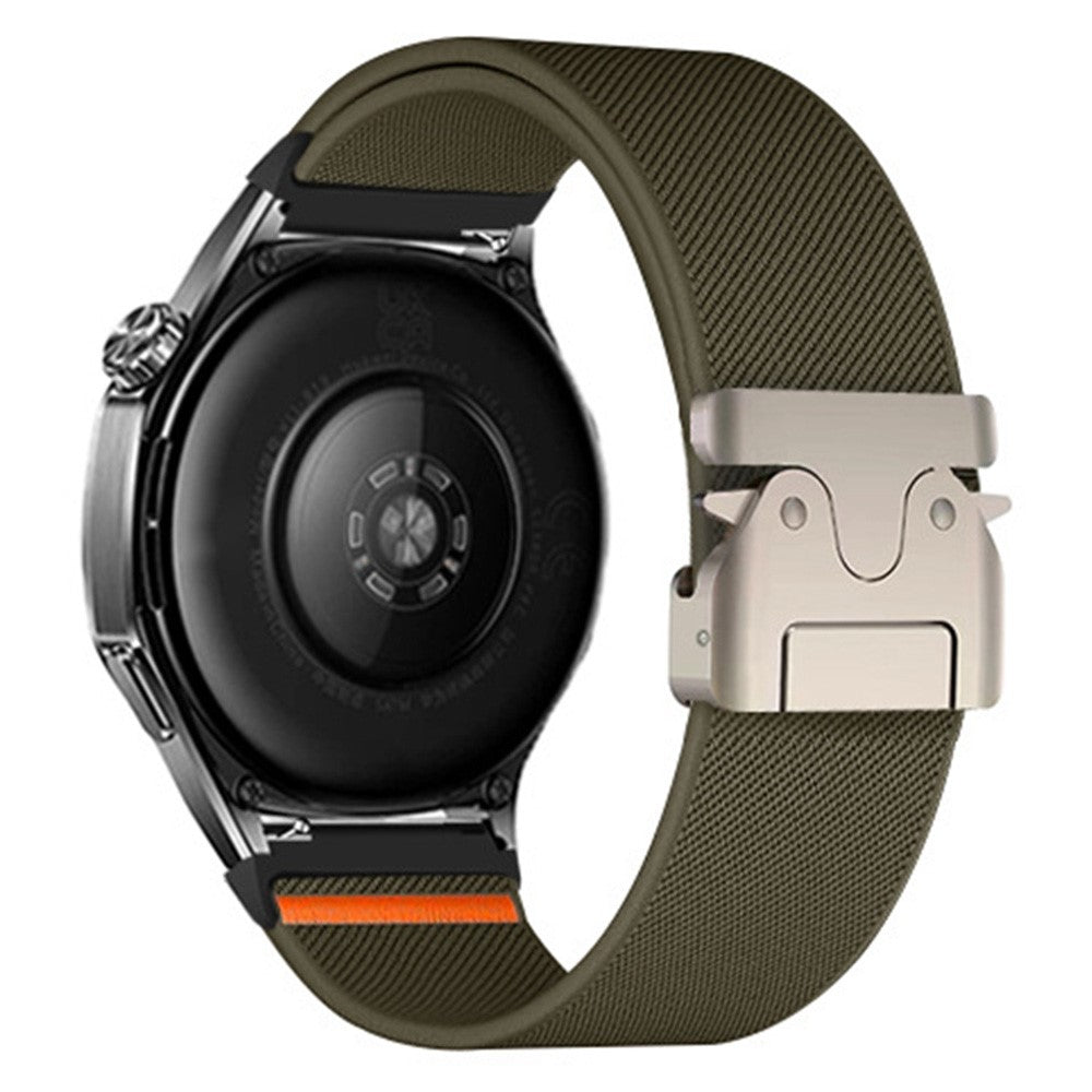 22mm Watch Band Huawei Watch GT 5 Pro 46mm Elastic Nylon Braided Strap with Bull Head Umbrella Buckle - Army Green#serie_4