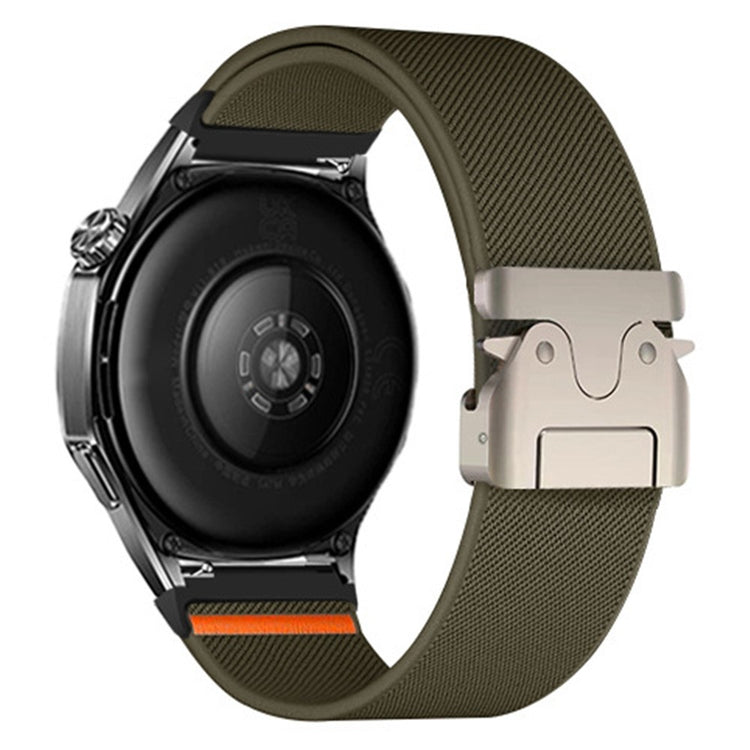 22mm Watch Band Huawei Watch GT 5 Pro 46mm Elastic Nylon Braided Strap with Bull Head Umbrella Buckle - Army Green#serie_4