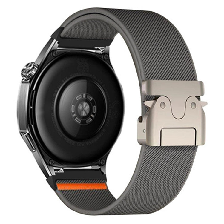 22mm Watch Band Huawei Watch GT 5 Pro 46mm Elastic Nylon Braided Strap with Bull Head Umbrella Buckle - Dark Grey#serie_5