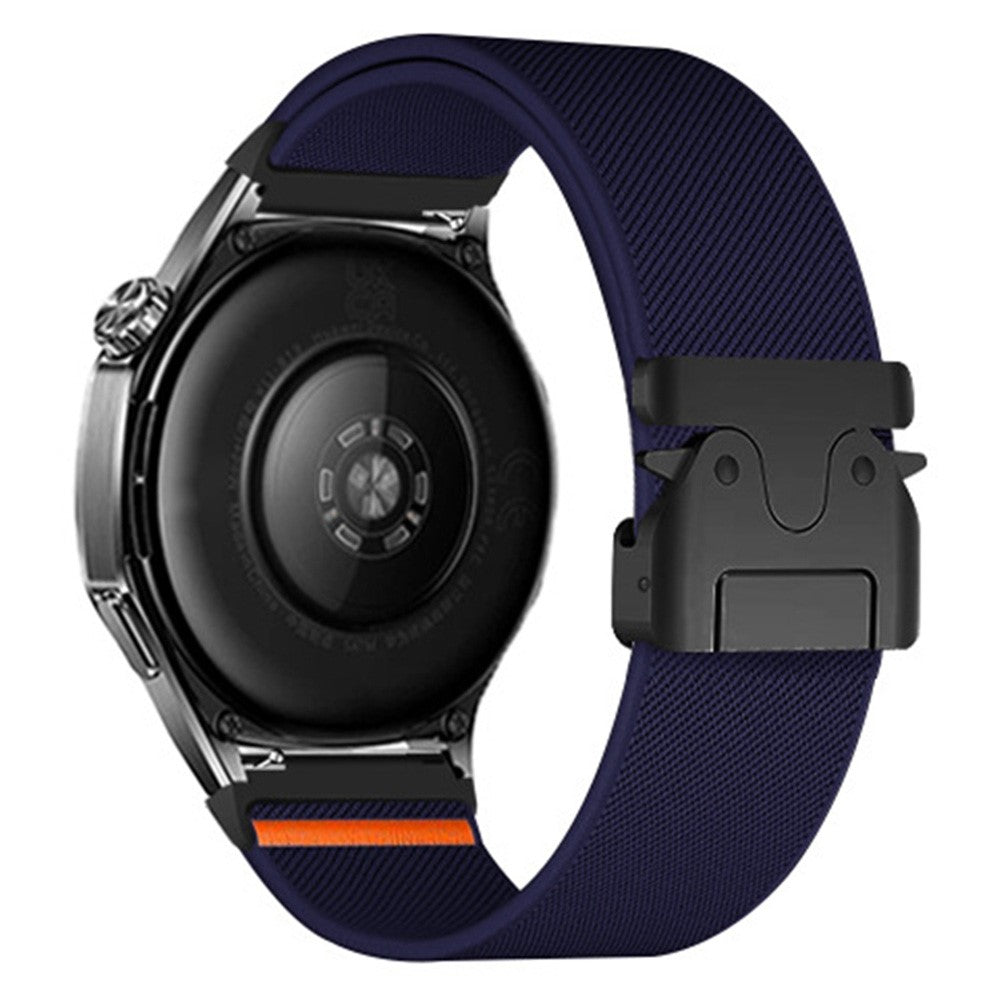 22mm Watch Band Huawei Watch GT 5 Pro 46mm Elastic Nylon Braided Strap with Bull Head Umbrella Buckle - Dark Blue#serie_6