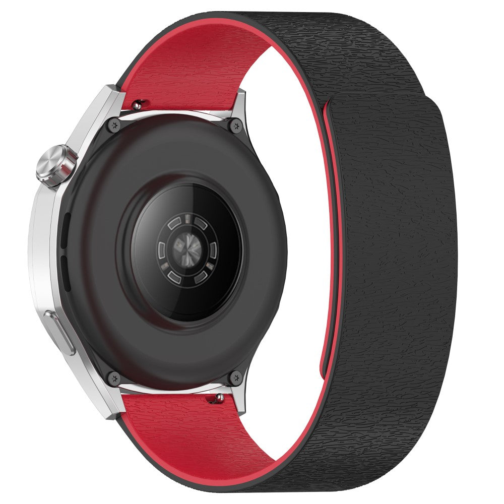 20mm Watch Band Magnetic Silicone Strap - Black / Red#serie_2