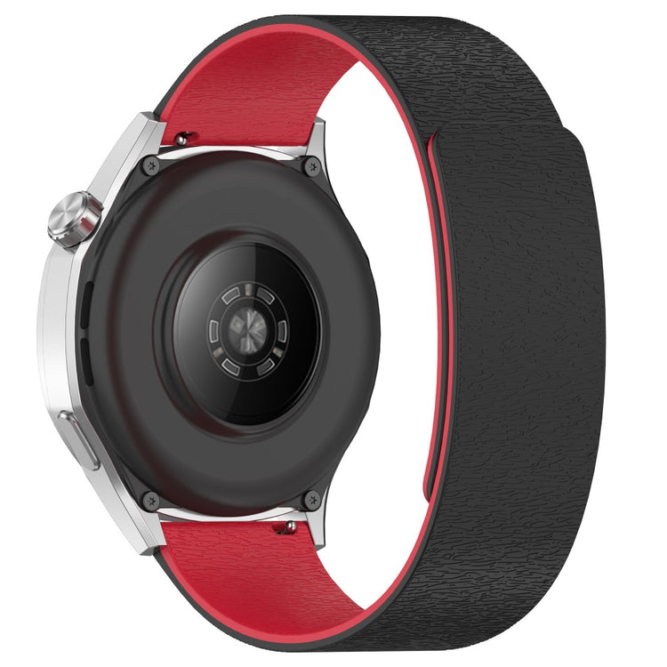 20mm Watch Band Magnetic Silicone Strap - Black / Red#serie_2