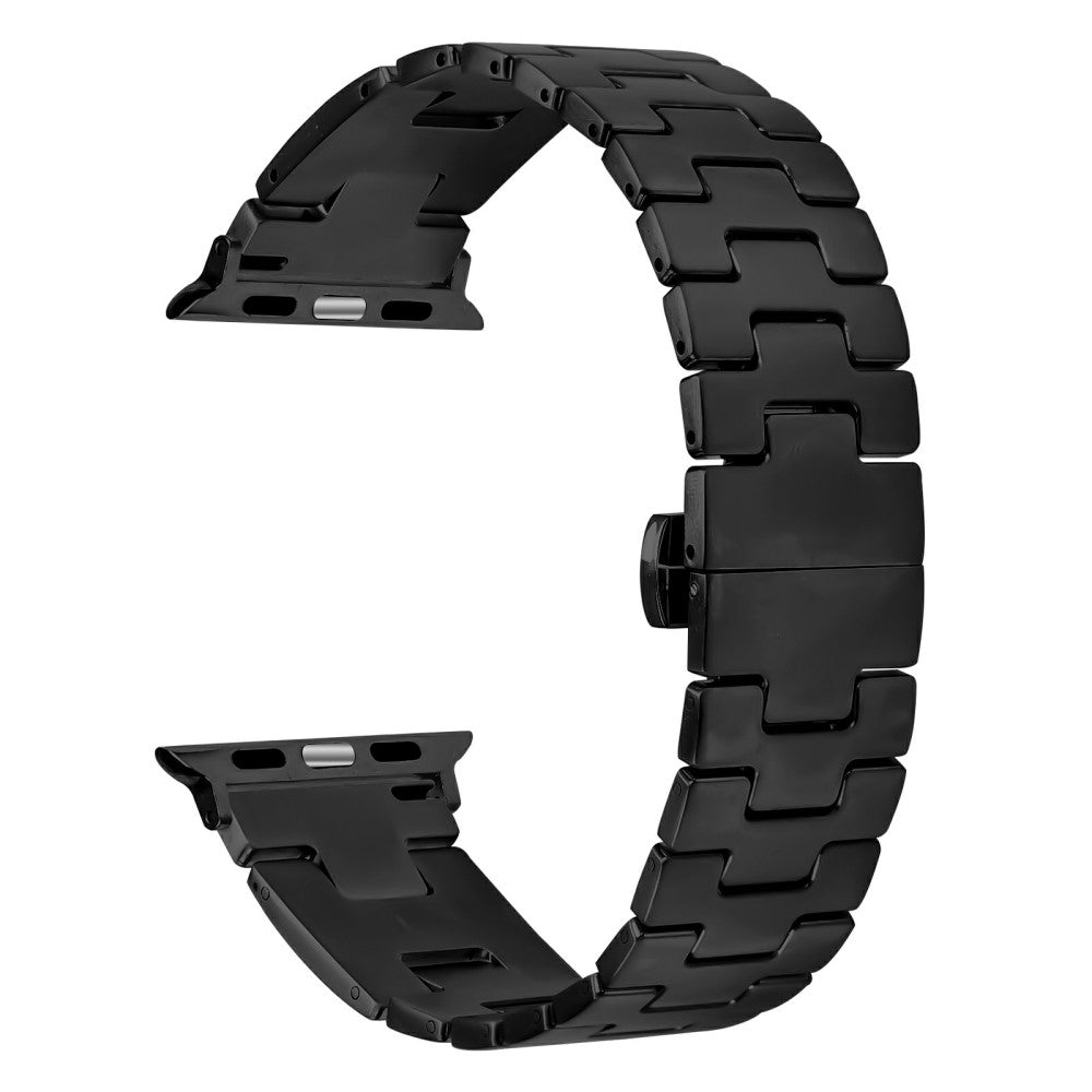 Replacement Strap Apple Watch Series 49mm - 45mm - 44mm - 42mm H Type Metal Watch Band - Black#serie_1