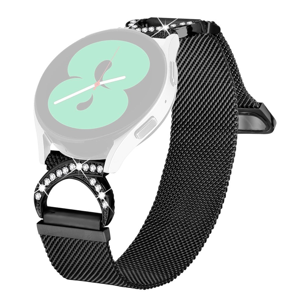 Huami Amazfit GTS 2 Watch Band Milanese Metal Strap Rhinestone Decor - Black#serie_1