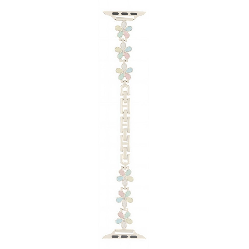 Watch Band Apple Watch Series 41mm - 40mm - 38mm Flower Design Zinc Alloy Wrist Strap - Light Colorful+Starlight#serie_17