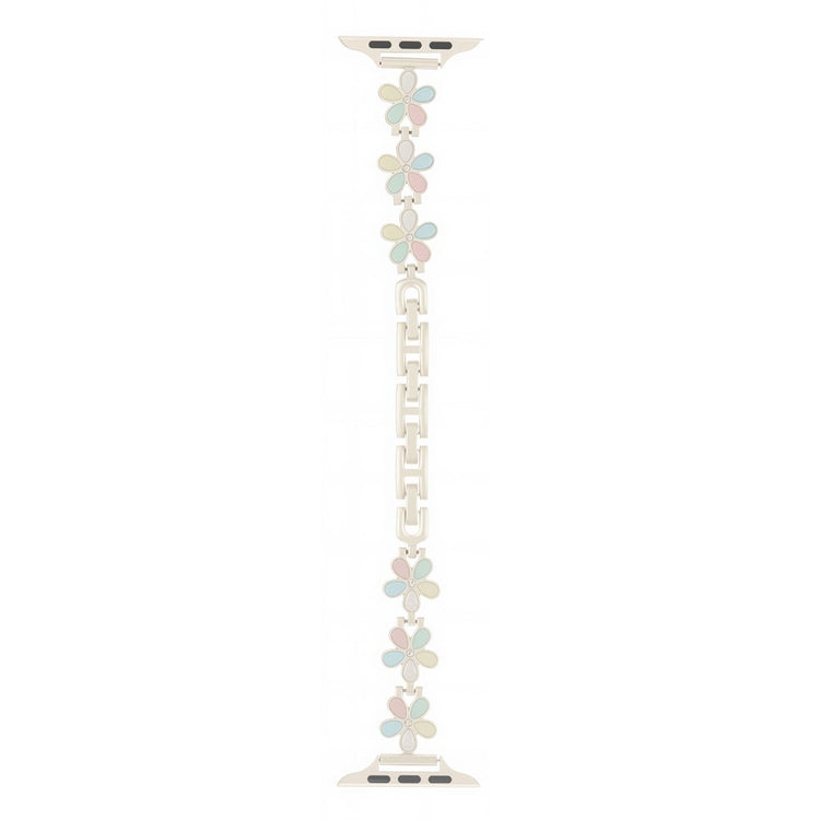 Watch Band Apple Watch Series 41mm - 40mm - 38mm Flower Design Zinc Alloy Wrist Strap - Light Colorful+Starlight#serie_17