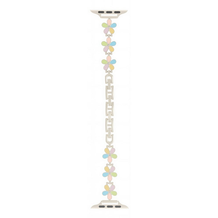 Watch Band Apple Watch Series 41mm - 40mm - 38mm Flower Design Zinc Alloy Wrist Strap - Colorful+Starlight#serie_18