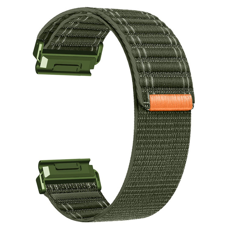 26mm Watchband Garmin Fenix 8 51mm / 7X / 6X / 5X Bands Titanium Nylon Loop Wrist Strap - Army Green#serie_1