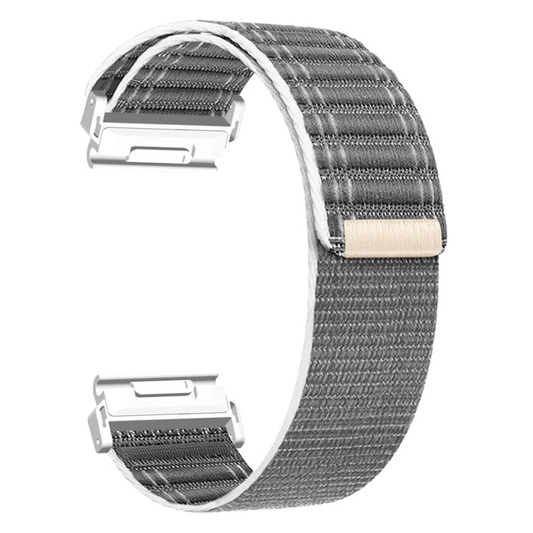 26mm Watchband Garmin Fenix 8 51mm / 7X / 6X / 5X Bands Titanium Nylon Loop Wrist Strap - Grey / White#serie_3