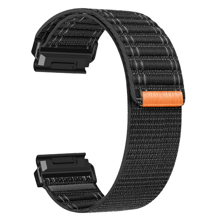 26mm Watchband Garmin Fenix 8 51mm / 7X / 6X / 5X Bands Titanium Nylon Loop Wrist Strap - Black#serie_5