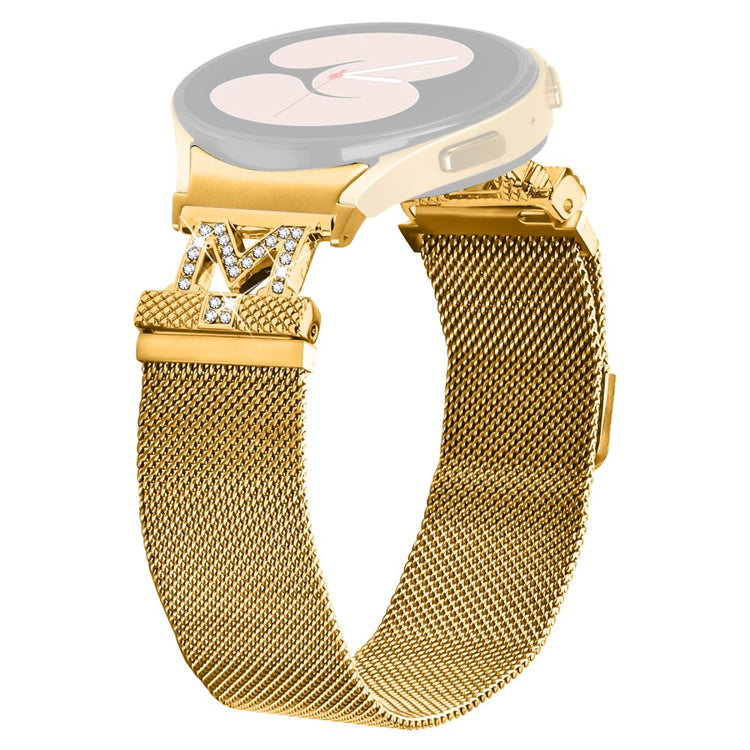 Metal Strap with Quick Release Connector Samsung Galaxy Watch7 44mm / 40mm Watch Band M-Style Rhinestone Decor - Gold#serie_2