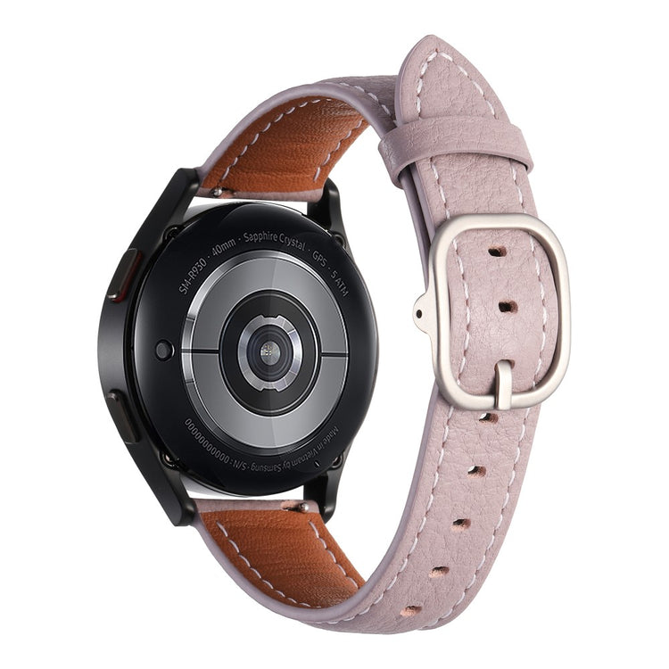 20mm Watch Band Samsung Galaxy Watch7 / Watch6 / Watch 5 / Huawei Watch GT 3 42mm , Genuine Cow Leather Smartwatch Strap - Mist Purple#serie_8