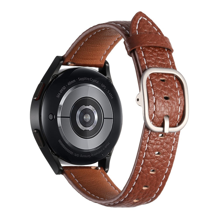 20mm Watch Band Samsung Galaxy Watch7 / Watch6 / Watch 5 / Huawei Watch GT 3 42mm , Genuine Cow Leather Smartwatch Strap - Brown#serie_10