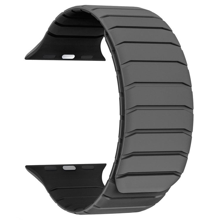 Watch Band Apple Watch Series 41mm - 40mm - 38mmFluororubber Wrist Strap - Grey  /  Black#serie_4
