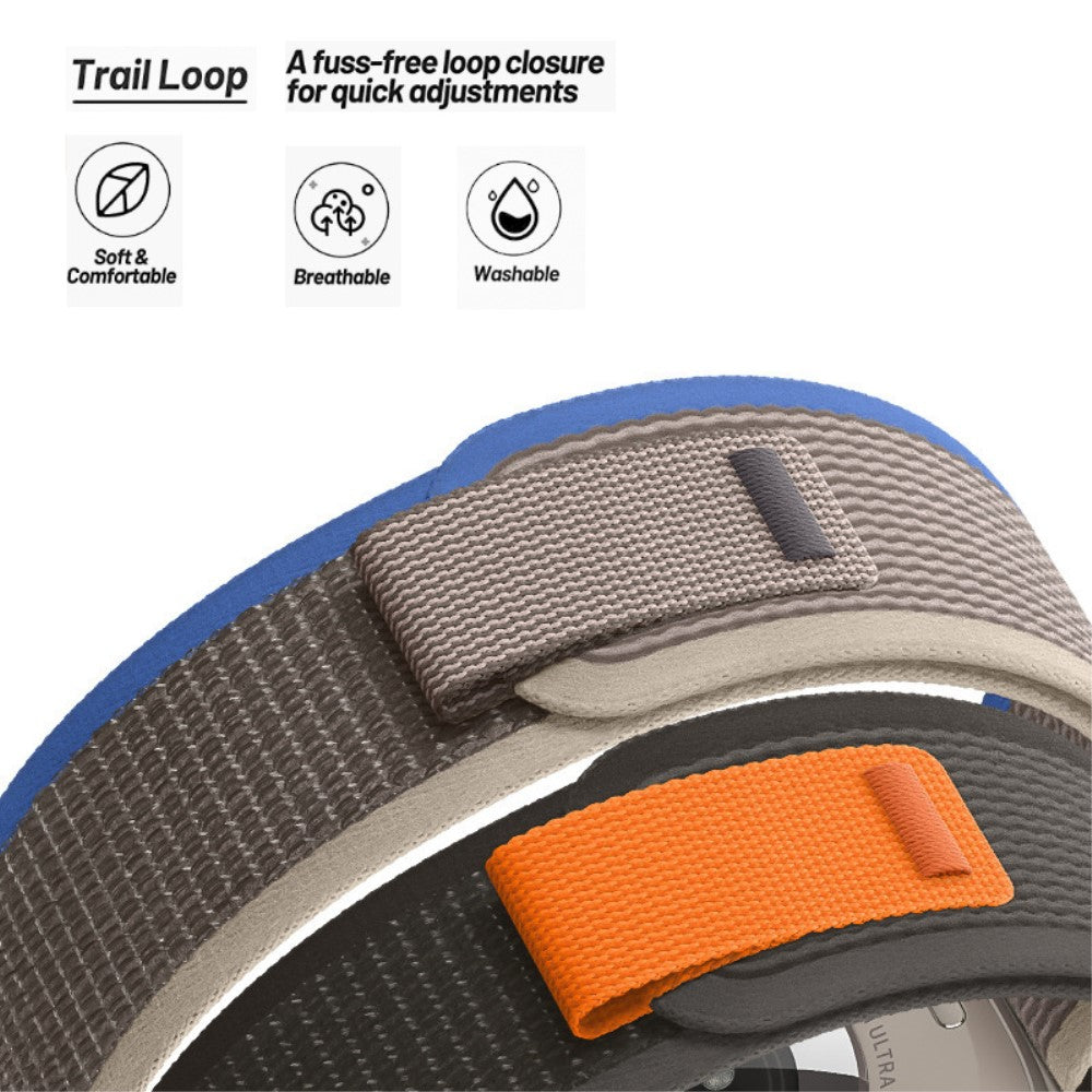 Tidsløst Metal Og Nylon Universal Rem passer til Apple Smartwatch - Orange#serie_12