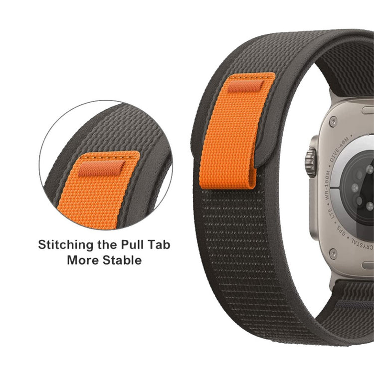Meget Hårdfør Metal Og Nylon Universal Rem passer til Apple Smartwatch - Orange#serie_10