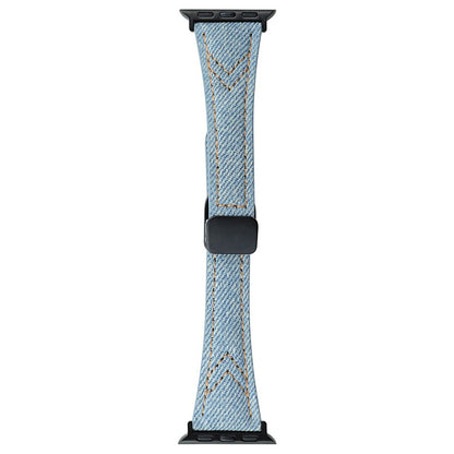 Rigtigt Cool Metal Og Nylon Universal Rem passer til Apple Smartwatch - Blå#serie_2