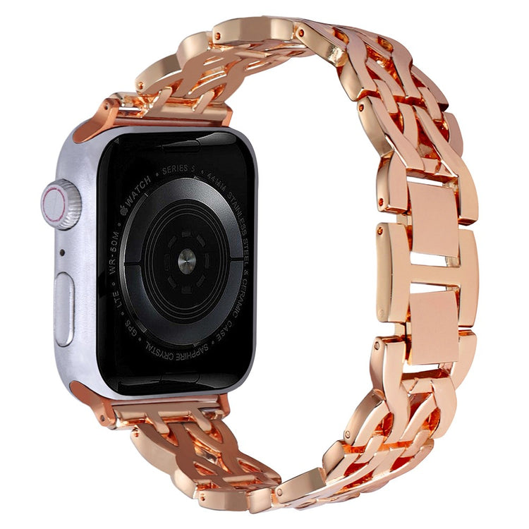 Vildt Godt Metal Og Rhinsten Universal Rem passer til Apple Smartwatch - Pink#serie_3