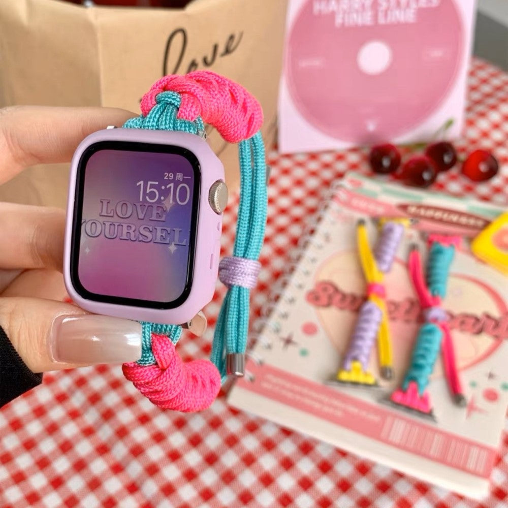 Super Kønt Metal Og Nylon Universal Rem passer til Apple Smartwatch - Flerfarvet#serie_3