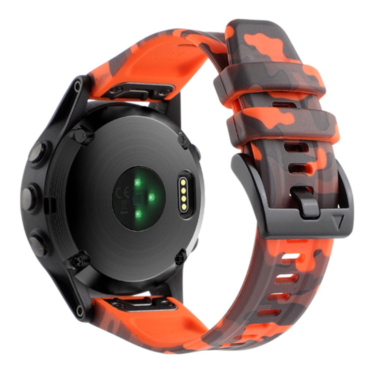 Helt Vildt Pænt Metal Og Silikone Universal Rem passer til Smartwatch - Orange#serie_4