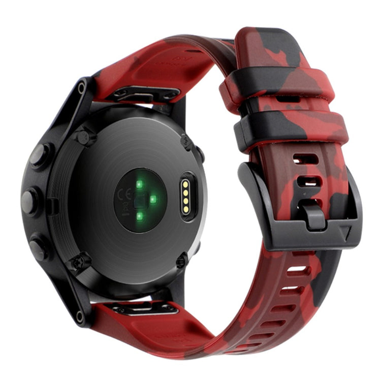 Helt Vildt Pænt Metal Og Silikone Universal Rem passer til Smartwatch - Rød#serie_5