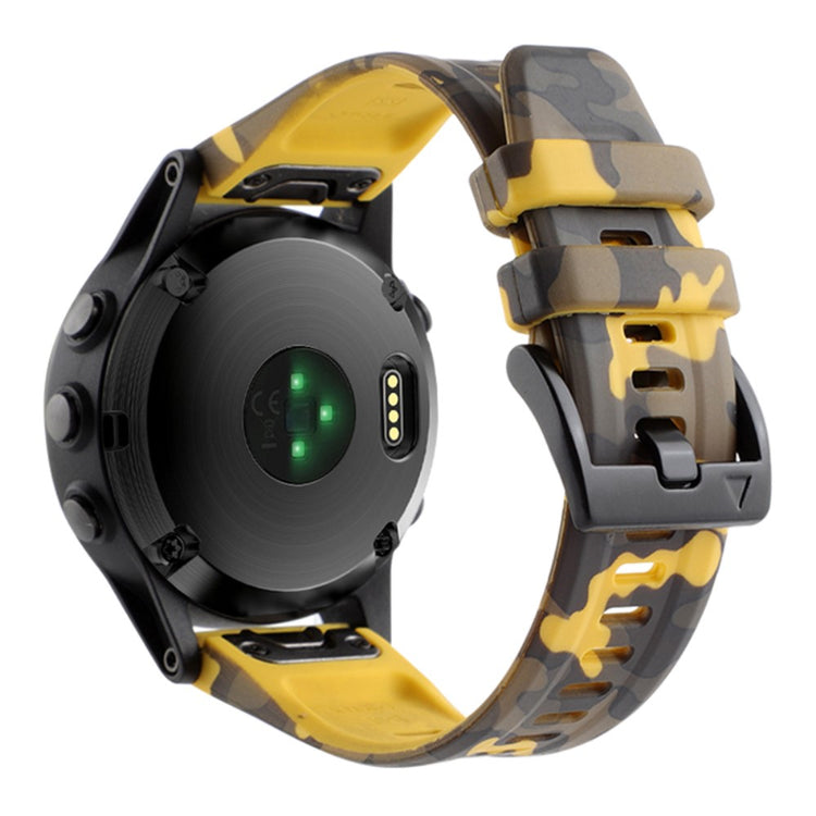Helt Vildt Pænt Metal Og Silikone Universal Rem passer til Smartwatch - Gul#serie_6