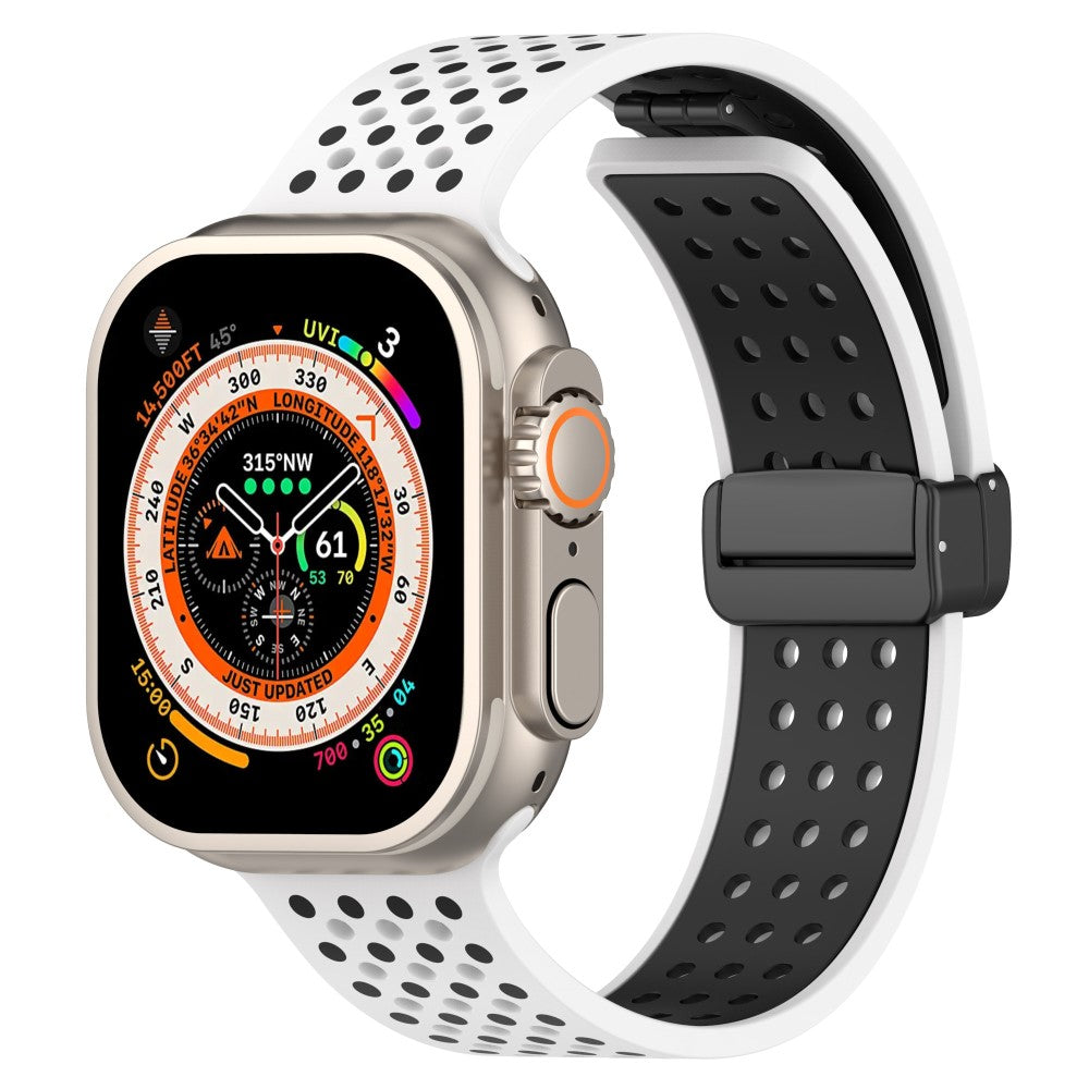 Sejt Silikone Universal Rem passer til Apple Smartwatch - Hvid#serie_2