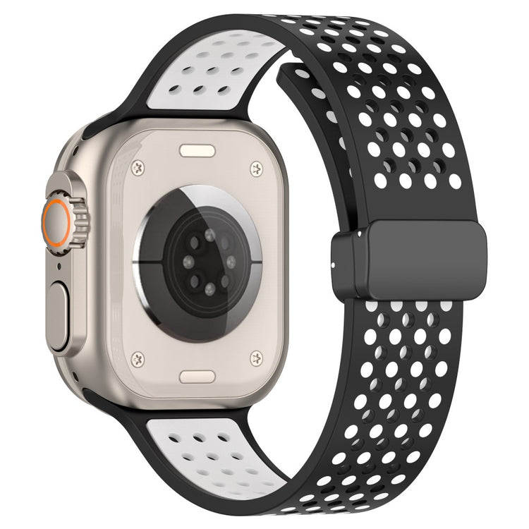 Sejt Silikone Universal Rem passer til Apple Smartwatch - Sort#serie_6