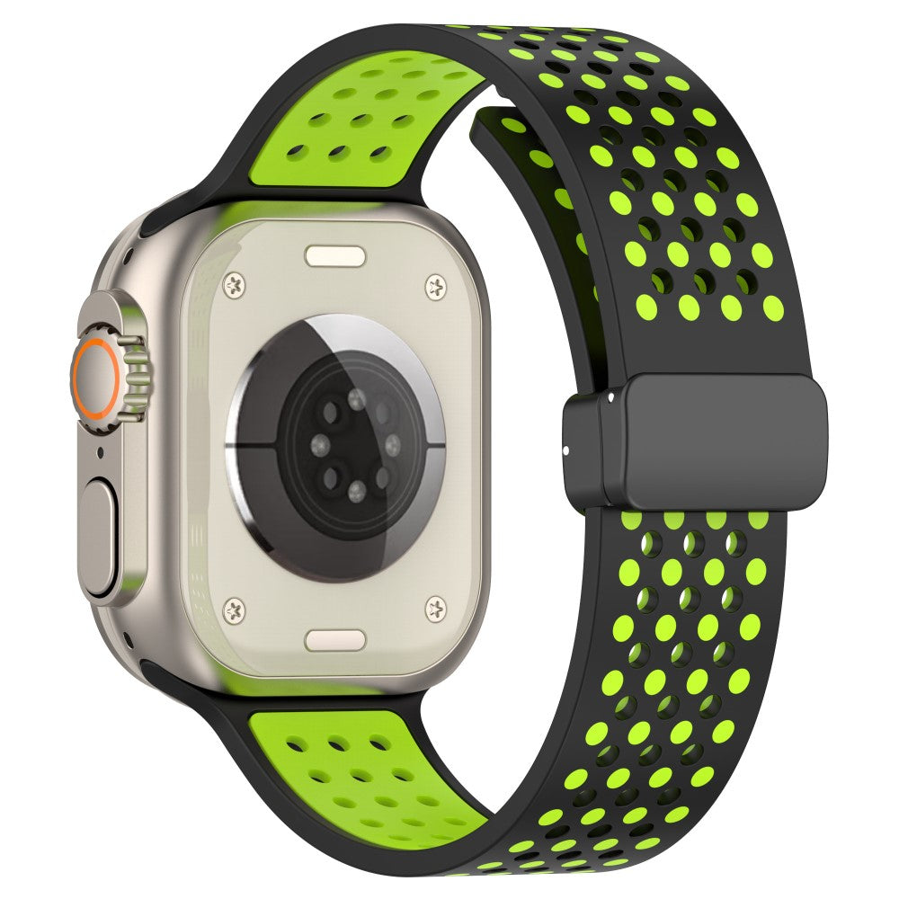 Sejt Silikone Universal Rem passer til Apple Smartwatch - Grøn#serie_8