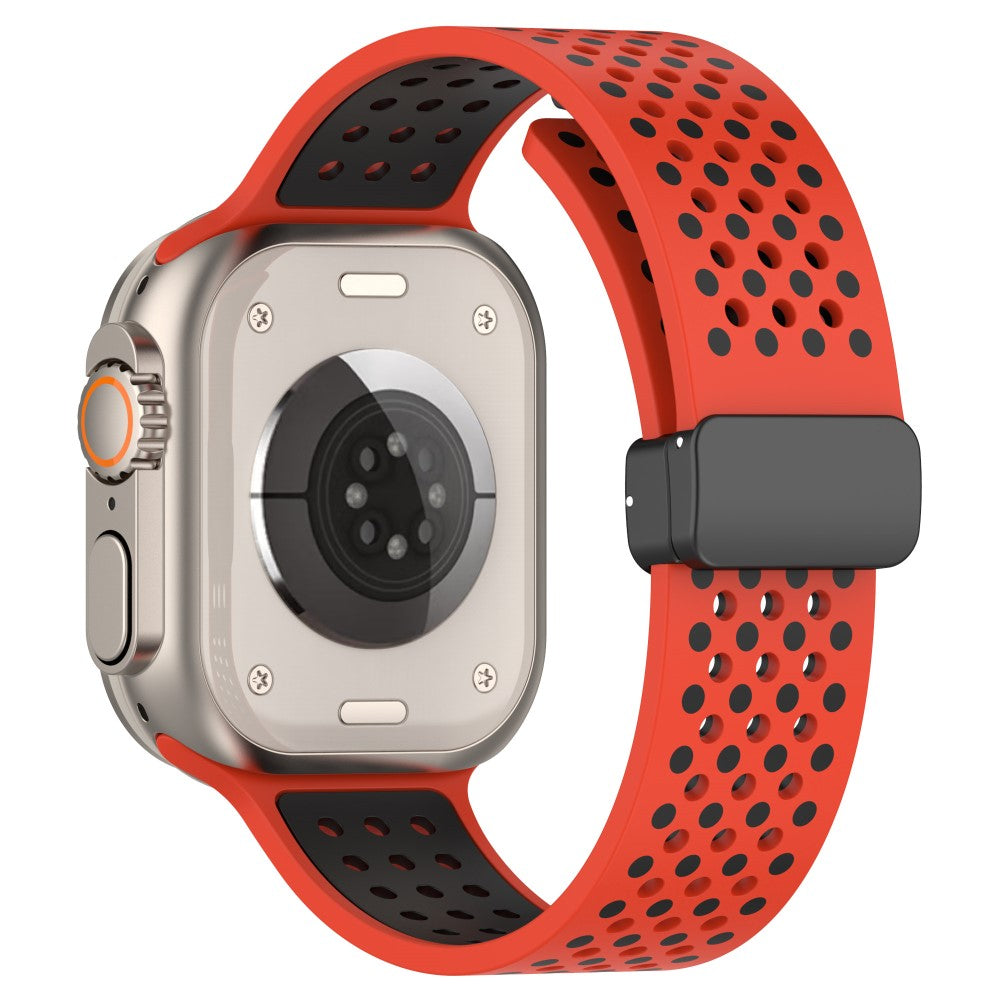 Sejt Silikone Universal Rem passer til Apple Smartwatch - Rød#serie_9