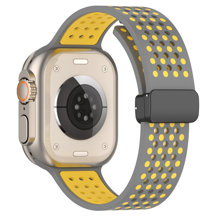 Sejt Silikone Universal Rem passer til Apple Smartwatch - Gul#serie_10