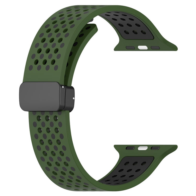 Sejt Silikone Universal Rem passer til Apple Smartwatch - Grøn#serie_11