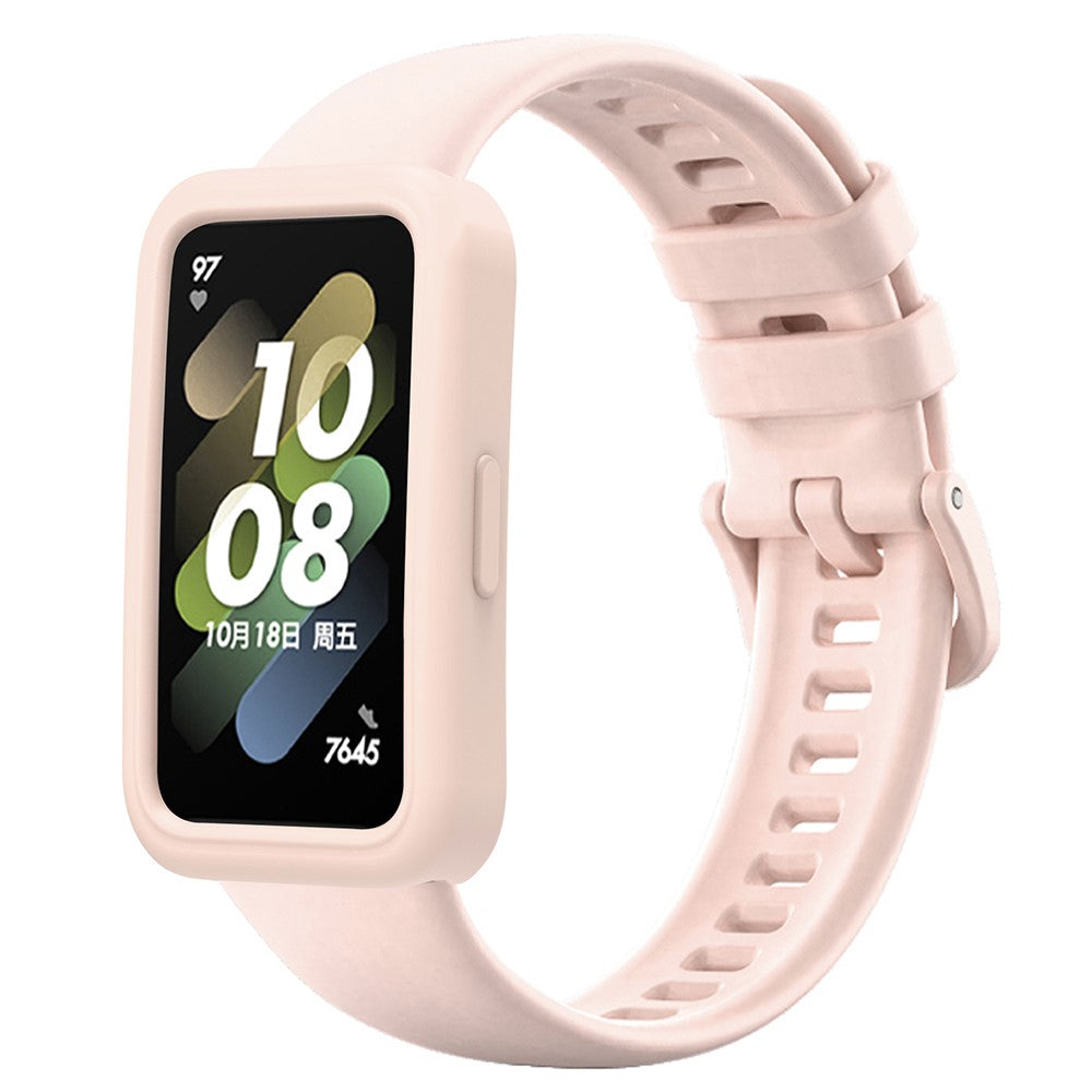 Helt Vildt Fed Silikone Rem passer til Huawei Band 8 - Pink#serie_7