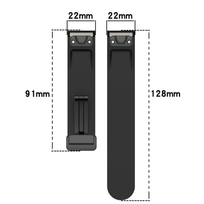 Huawei Watch GT 4 46mm / Samsung Galaxy Watch3 45mm / Garmin Venu 3 Black Buckle Watchband 22mm Magnetic Silicone Strap - Red#serie_7