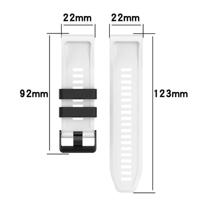 Garmin Fenix 7X Pro Watch Bands Horizontal Stripes Silicone Dual-color Strap - Pine Needle Green / White#serie_9