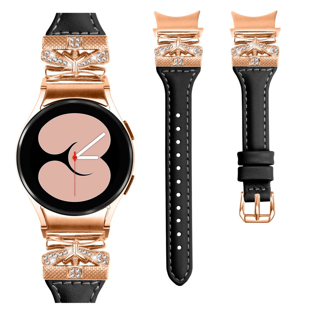 Rigtigt Fint Kunstlæder Universal Rem passer til Samsung Smartwatch - Sort#serie_1