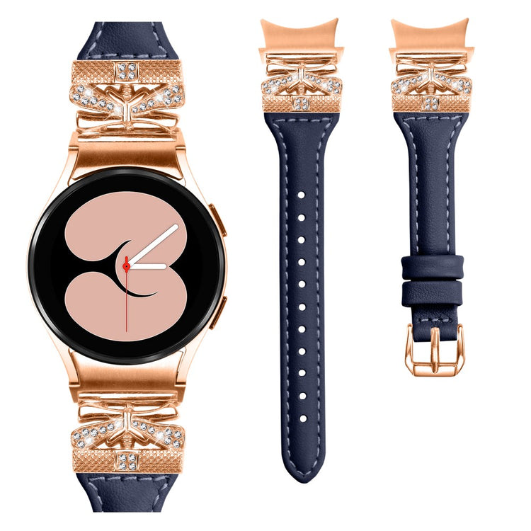 Rigtigt Fint Kunstlæder Universal Rem passer til Samsung Smartwatch - Blå#serie_3