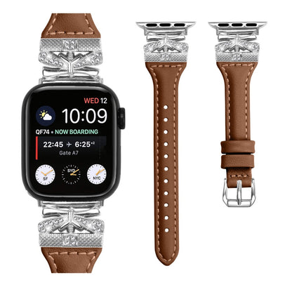 Meget Godt Kunstlæder Universal Rem passer til Apple Smartwatch - Brun#serie_1