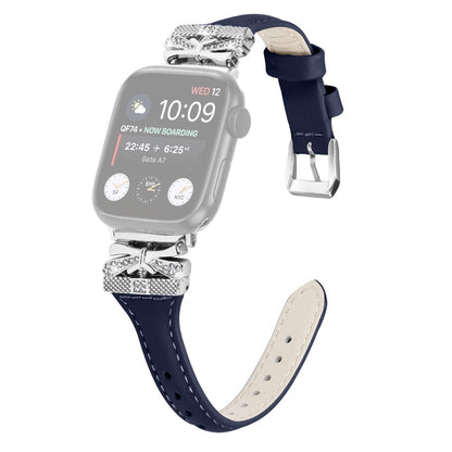 Meget Godt Kunstlæder Universal Rem passer til Apple Smartwatch - Blå#serie_4