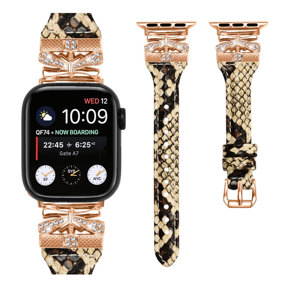Rigtigt Rart Kunstlæder Universal Rem passer til Apple Smartwatch - Brun#serie_3