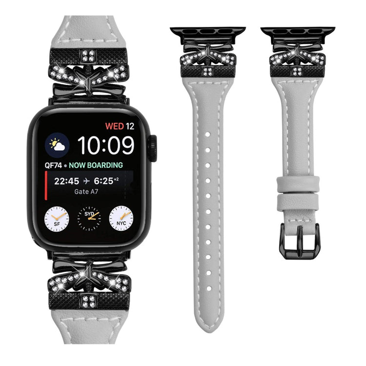 Super Fantastisk Kunstlæder Universal Rem passer til Apple Smartwatch - Sølv#serie_1