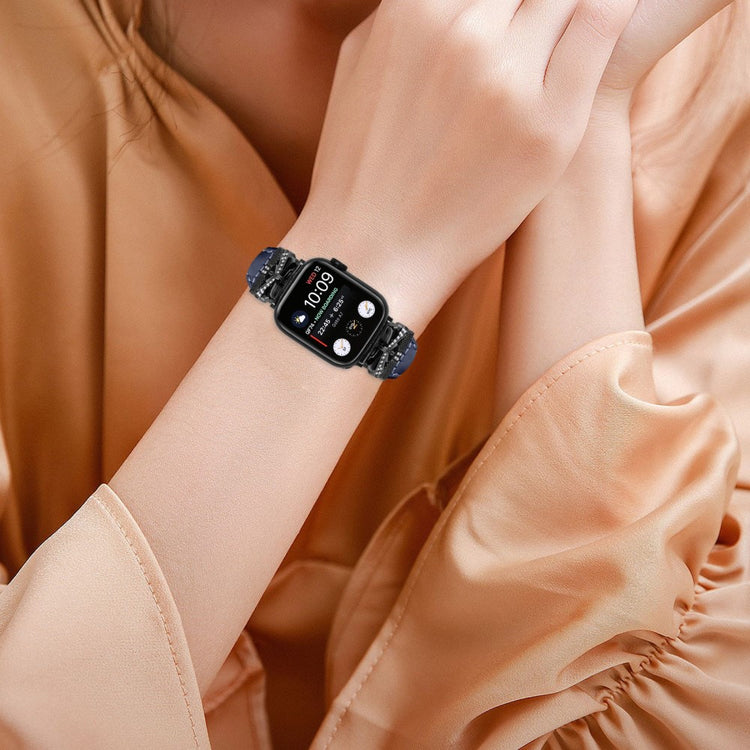 Super Fantastisk Kunstlæder Universal Rem passer til Apple Smartwatch - Blå#serie_3