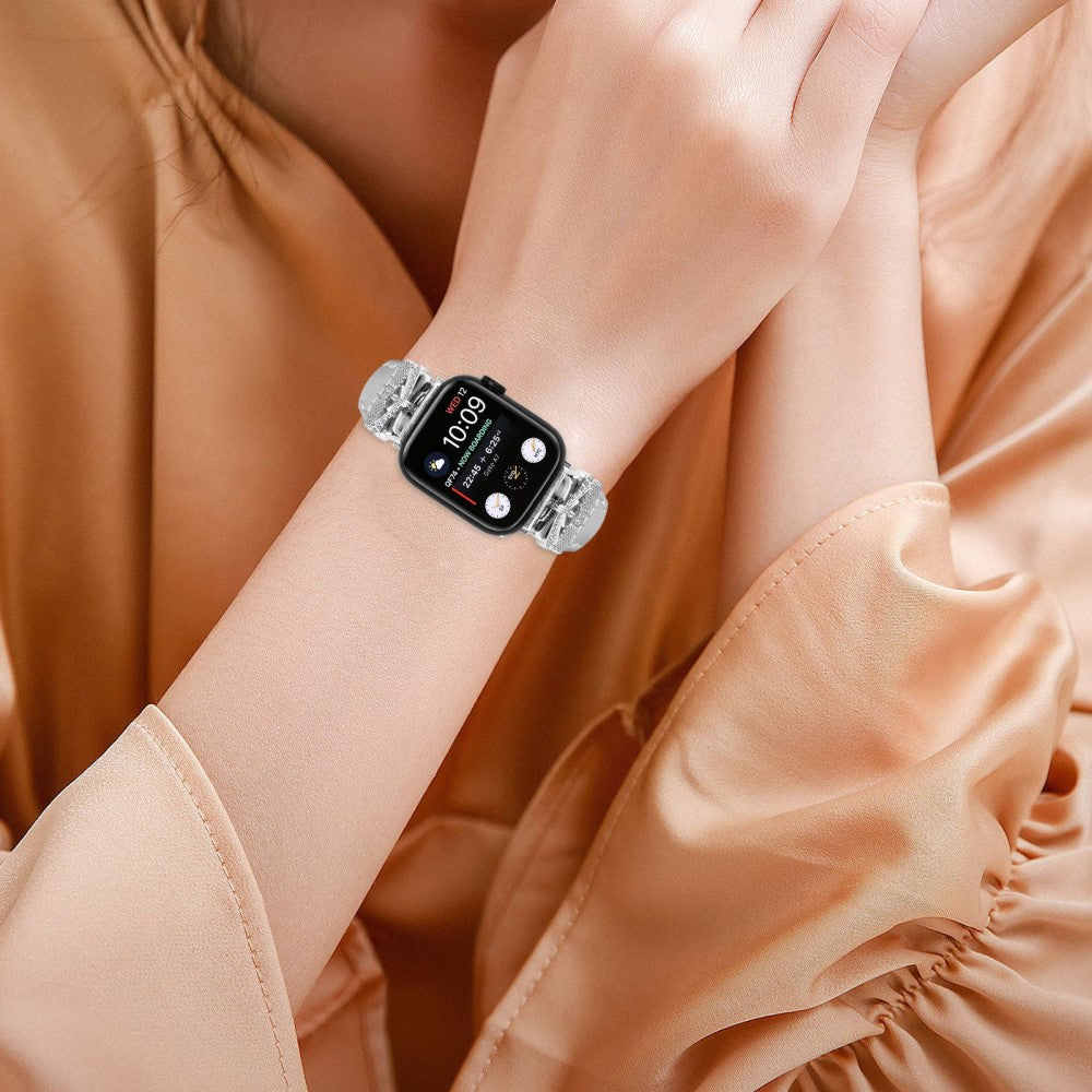 Fint Kunstlæder Universal Rem passer til Apple Smartwatch - Sølv#serie_2