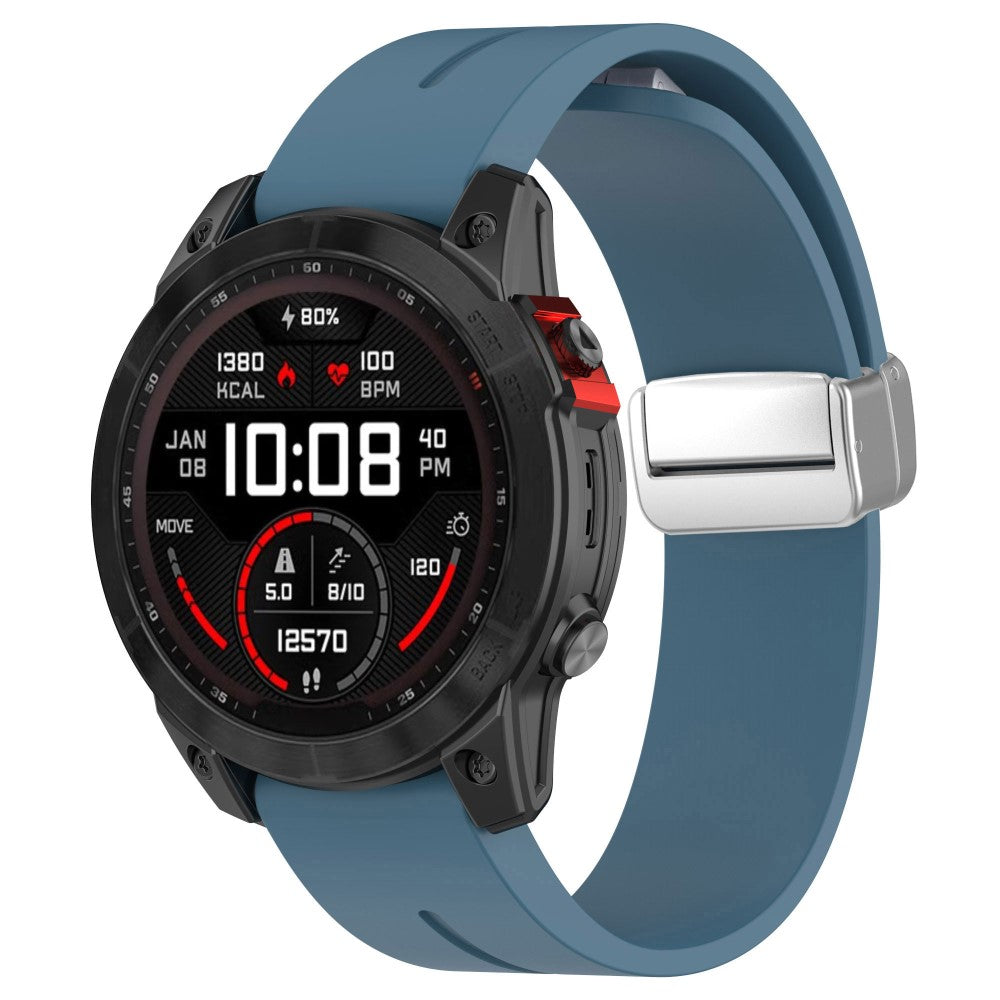 Helt Vildt Pænt Silikone Universal Rem passer til Garmin Smartwatch - Blå#serie_6